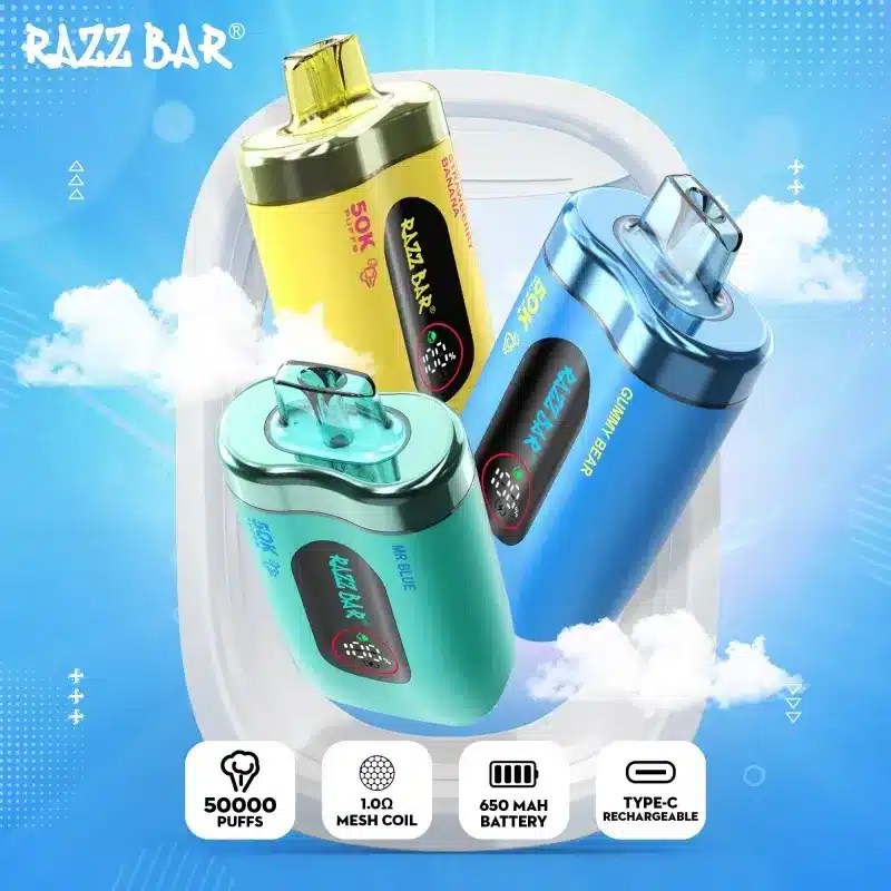 Razz Bar 50K - Exemple de puff 50k avec écran 360°