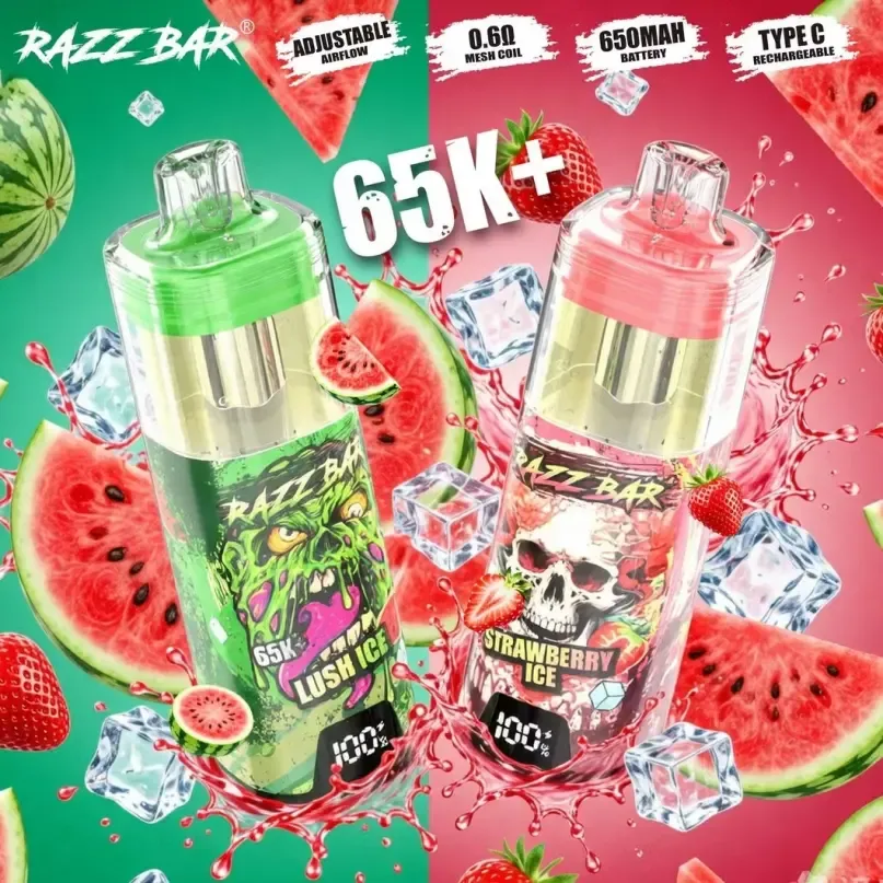 Razz Bar 65K Cigarette Électronique Rechargeable
