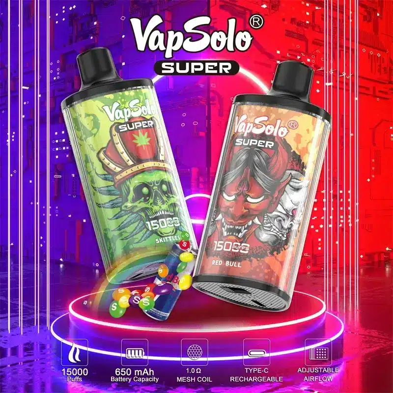 Saveurs disponibles pour le Vapsolo Super 15000 Puffs