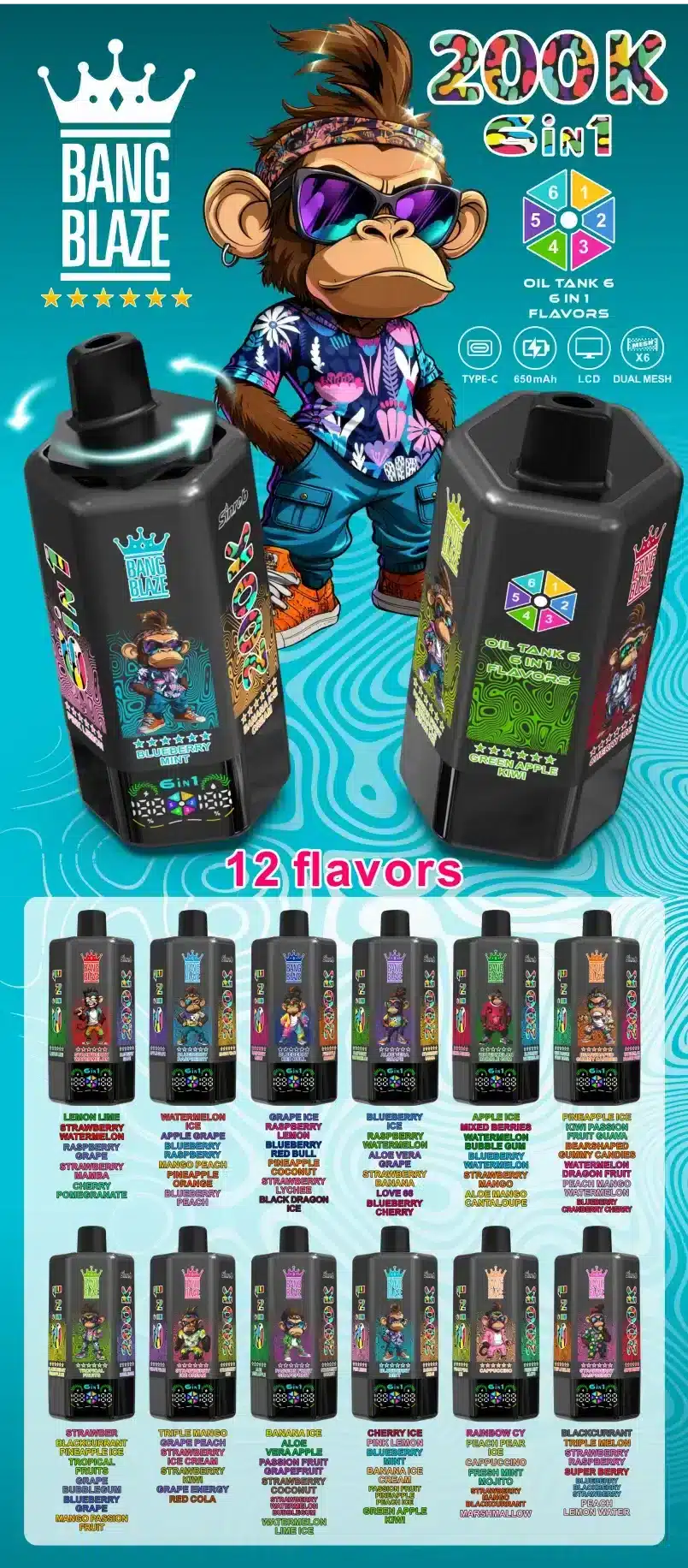 Bang Blaze 200K Flavors
