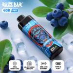 Entrepôt européen RAZZ BAR 40000 Puffs Vapes jetables à écran intelligent 40K réglables en gros - Imagen 3