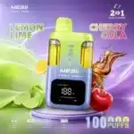 mesii 100k puffs 100000 visible twins 2 in 1 bulk order smooth hit disposable vape puff airflow