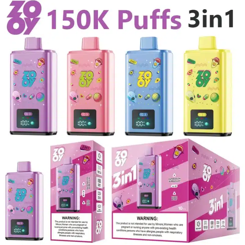 zooy-150k-puffs-3-in-1-Einweg-Vape-Gerät-puffs-Vape-Pen ZOOY 150K Puffs 3 en 1 Entrepôt européen – Bild 1